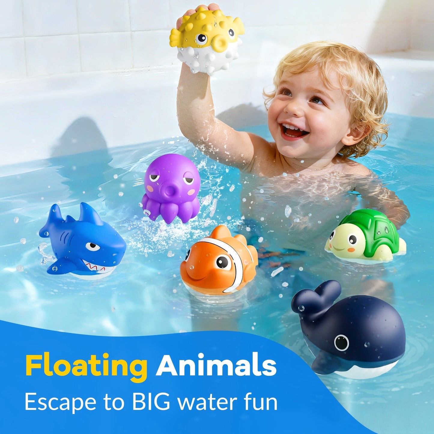 🔥HOT SALE 49% OFF 🔥 Kids Pool Diving Toys--With floating animals and weighted cages