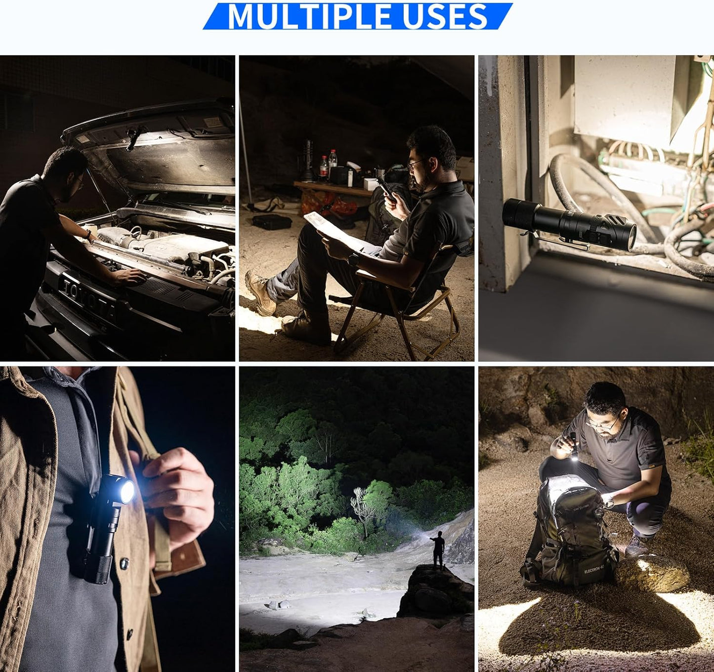 Rotatable Two-Way Magnetic EDC Flashlight – High Performance Outdoor & Emergency Torch