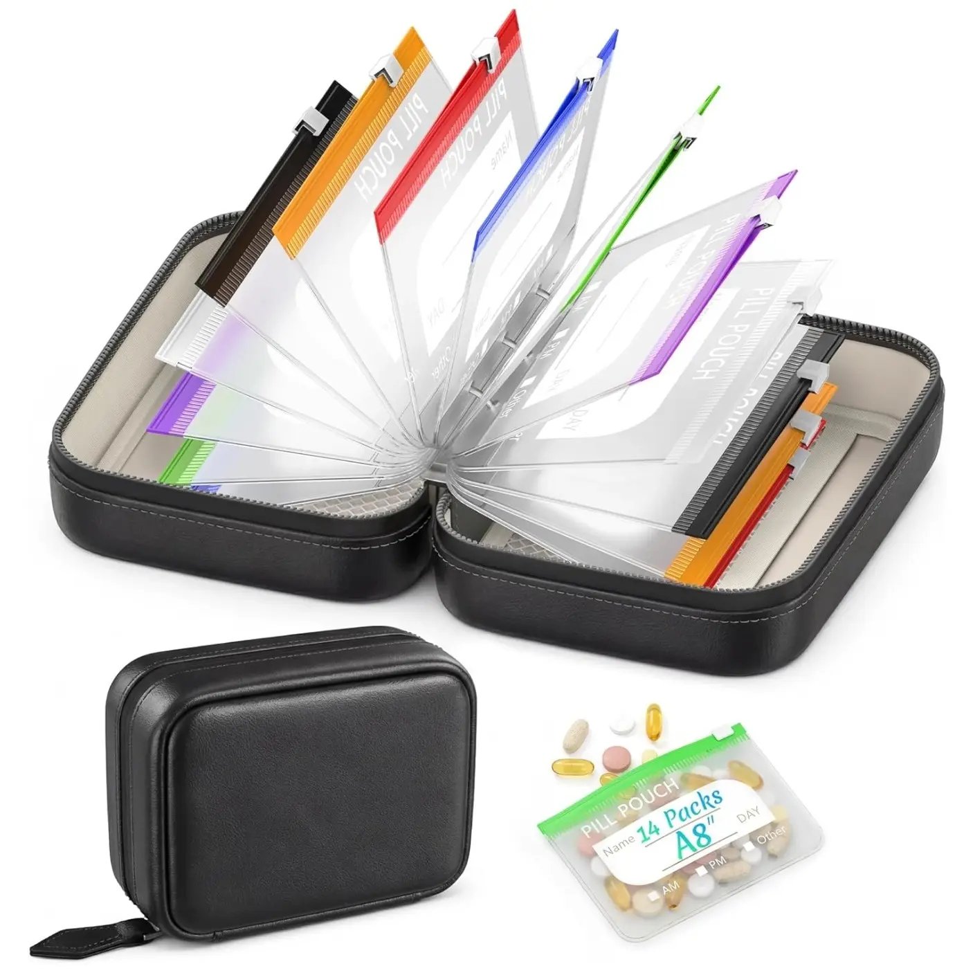 💊 MedVault ProTM A8 Waterproof Pill Organizer Set