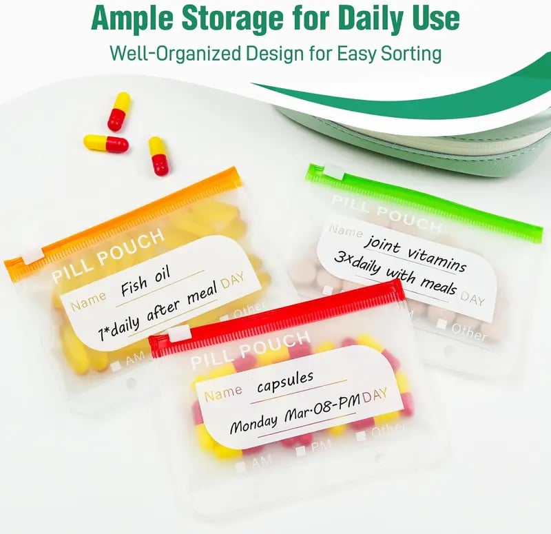 💊 MedVault ProTM A8 Waterproof Pill Organizer Set