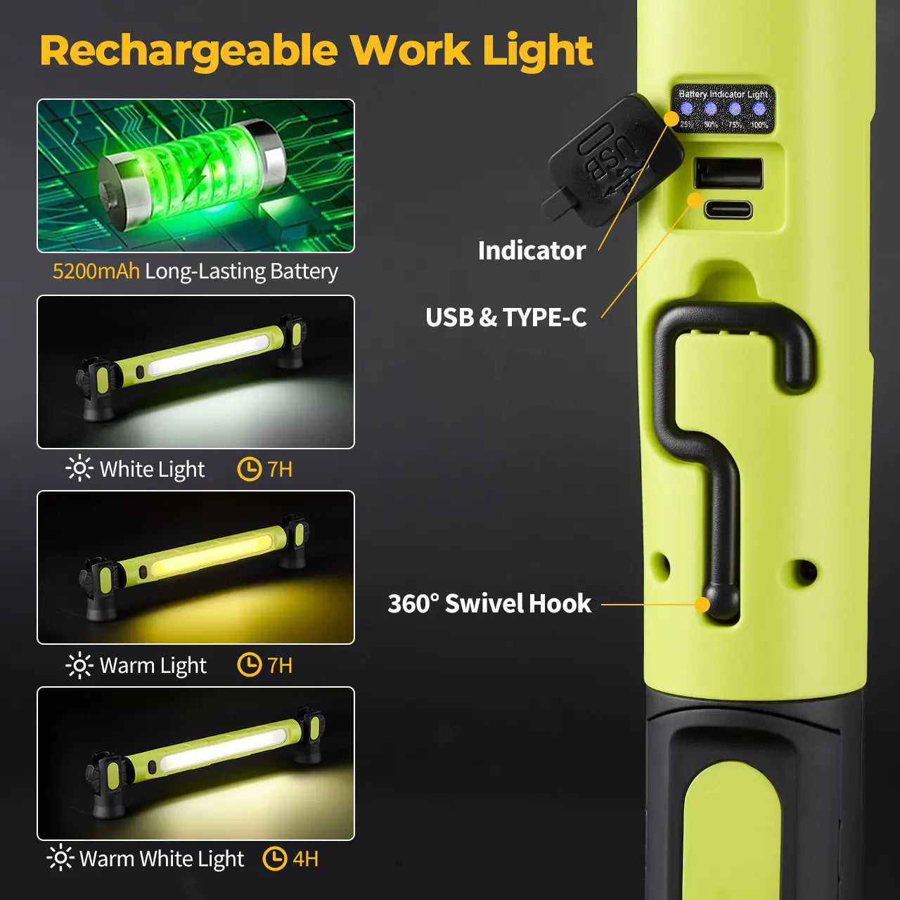 🎁 FATHER'S DAY SALE - Magnetic Under Hood Work Light Bar