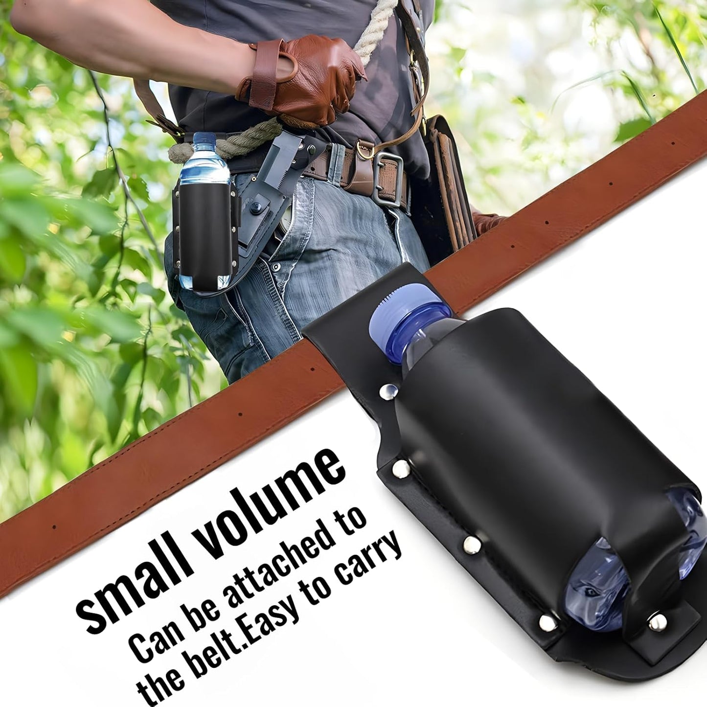 3 Pcs Waist-Mounted Leather Beer Holster