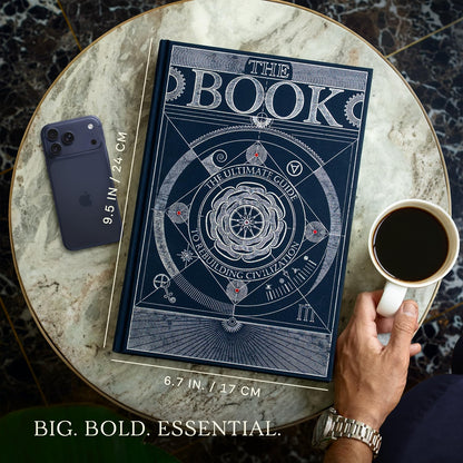 The Book. The Ultimate Guide to Rebuilding a Civilization - Inspirational Science Books for Adults - Unique Artifact - Knowledge Encyclopedia with Over 400 Pages of Detailed & Catchy Illustrations