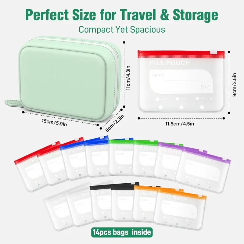 💊 MedVault ProTM A8 Waterproof Pill Organizer Set