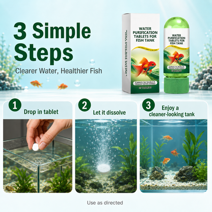 🔥HOT SALE 49% OFF 🔥 Crystal Clear Aquarium Water Purification Tablets