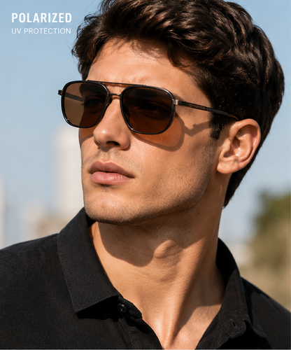 Fashion Geometric Double-Beam Sunglasses