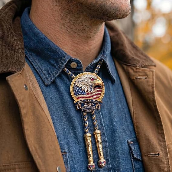 🎁Last Day 49% OFF - 🦅 USA 250th Anniversary Eagle Bolo Tie