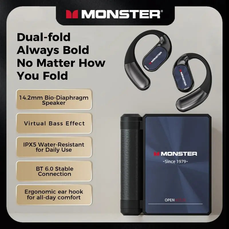 🔥LAST DAY 50% OFF-Monster AC530 Open-Ear Mic Headset,Gifts for Men & Women