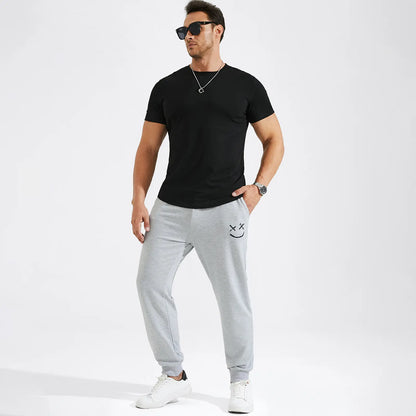 Mens 3 Pack Cotton Hipster Hip Hop Longline Crewneck T-Shirt