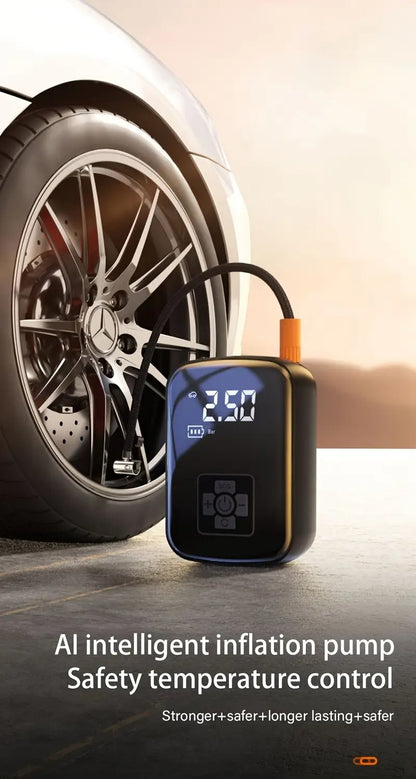 1pc portable tire inflator with fast cordless air compressor usb rechargeable multi function nozzle adapter long lasting lithium battery for car motorcycle bicycle tires balls auto parts tire inflation compact size tire inflato _ temu Temu