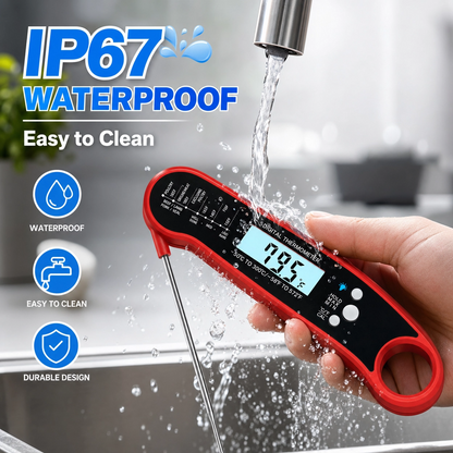 🌡️ Instant Read Digital Meat Thermometer – Perfect Results Every Time
